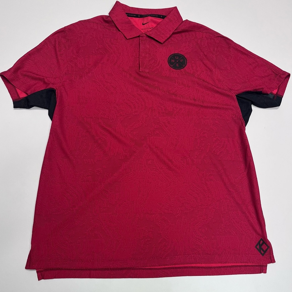 Nike Men's Red Polo Shirt Tiger Woods